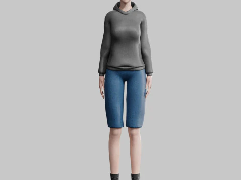 Young cute Woman V25729 3D Model