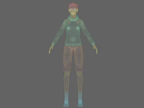 Young cute Woman V25729 3D Model