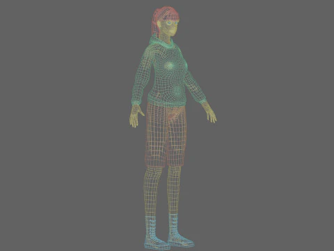 Young cute Woman V25729 3D Model