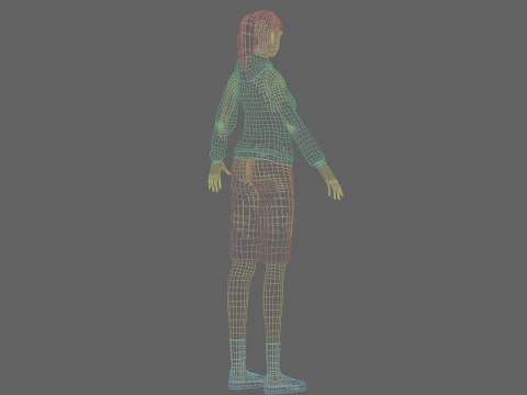 Young cute Woman V25729 3D Model