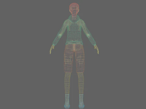Young cute Woman V25729 3D Model