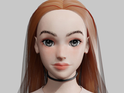 Young Pretty Woman V32937 3D Model