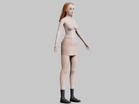 Young Pretty Woman V32937 3D Model