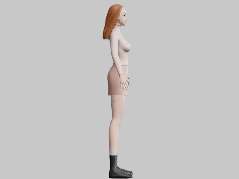 Young Pretty Woman V32937 3D Model