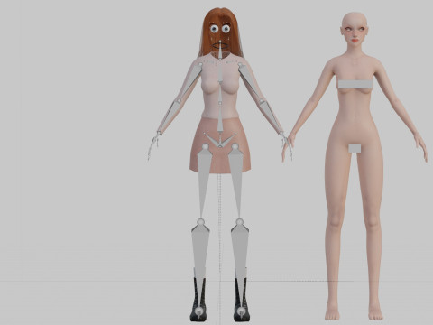 Young Pretty Woman V32937 3D Model