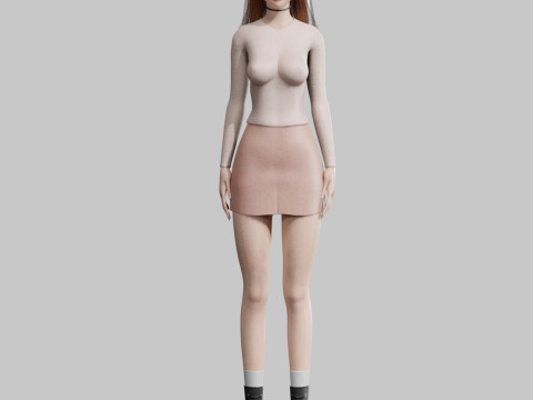 Young Pretty Woman V32937 3D Model