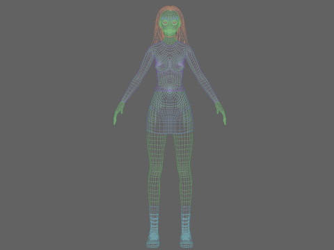 Young Pretty Woman V32937 3D Model