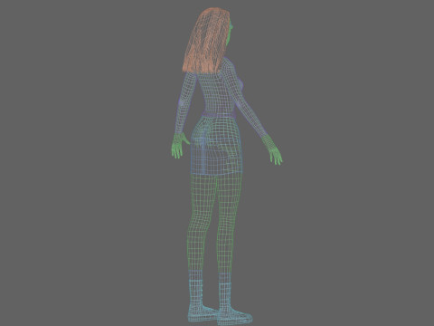 Young Pretty Woman V32937 3D Model