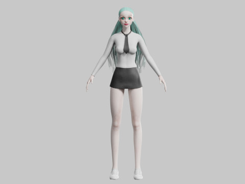 Basic Beautiful woman V27367 3D Model