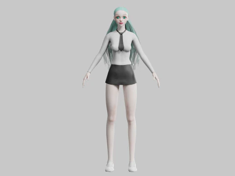 Basic Beautiful woman V27367 3D Model