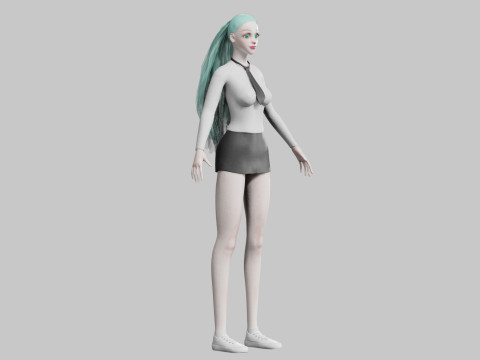 Basic Beautiful woman V27367 3D Model