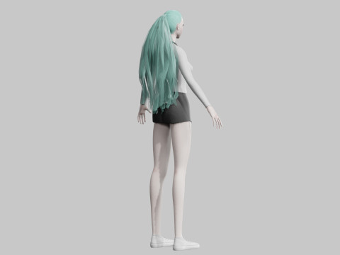 Basic Beautiful woman V27367 3D Model