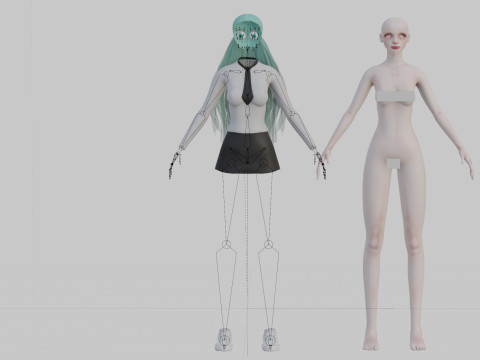 Basic Beautiful woman V27367 3D Model