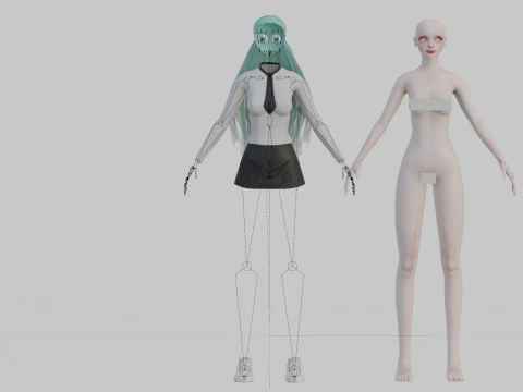 Basic Beautiful woman V27367 3D Model
