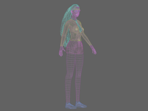 Basic Beautiful woman V27367 3D Model