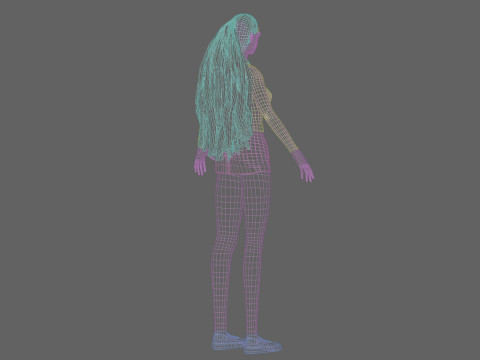 Basic Beautiful woman V27367 3D Model