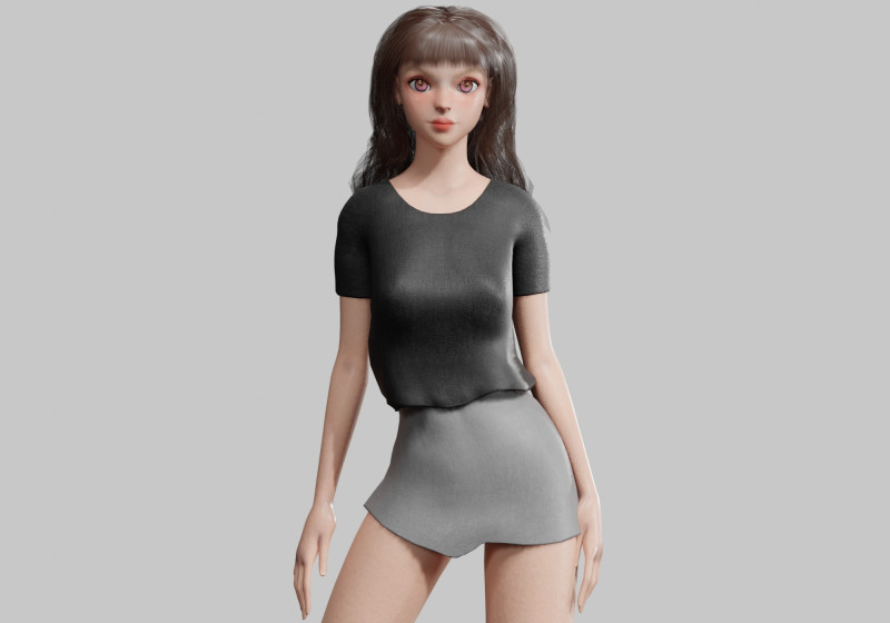 Basic classic woman V33879 3D Model .c4d .max .obj .3ds .fbx .stl .blend