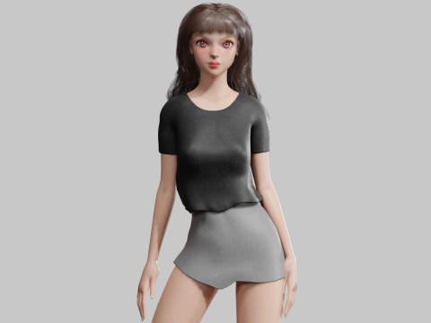 Basic classic woman V33879 3D Модель