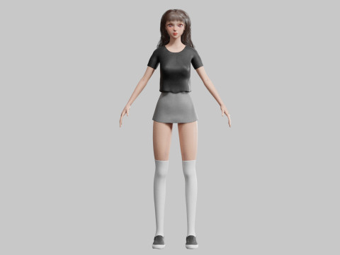 Basic classic woman V33879 3D Model