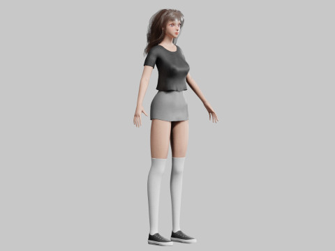 Basic classic woman V33879 3D Model
