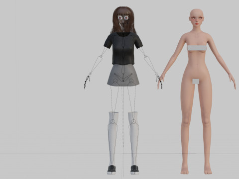 Basic classic woman V33879 3D Model