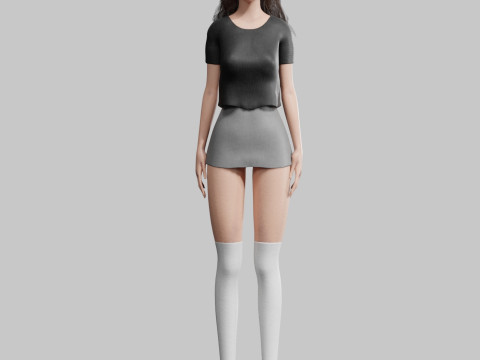 Basic classic woman V33879 3D Model