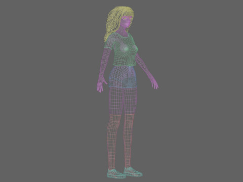 Basic classic woman V33879 3D Model