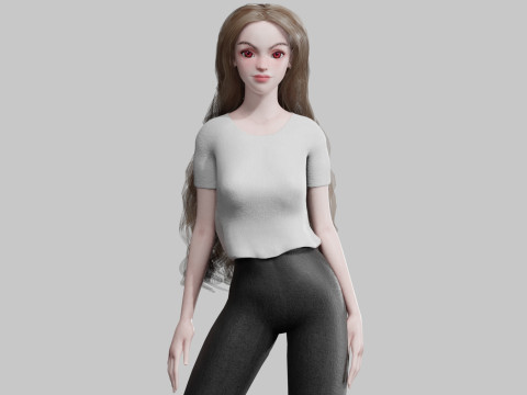 Basic cool woman V35894 Model 3D