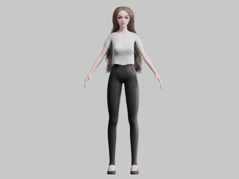 Basic cool woman V35894 3Dモデル