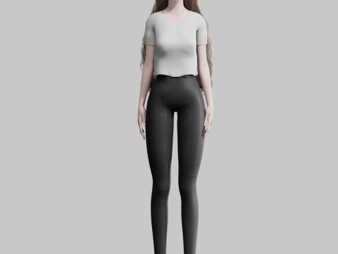 Basic cool woman V35894 3Dモデル