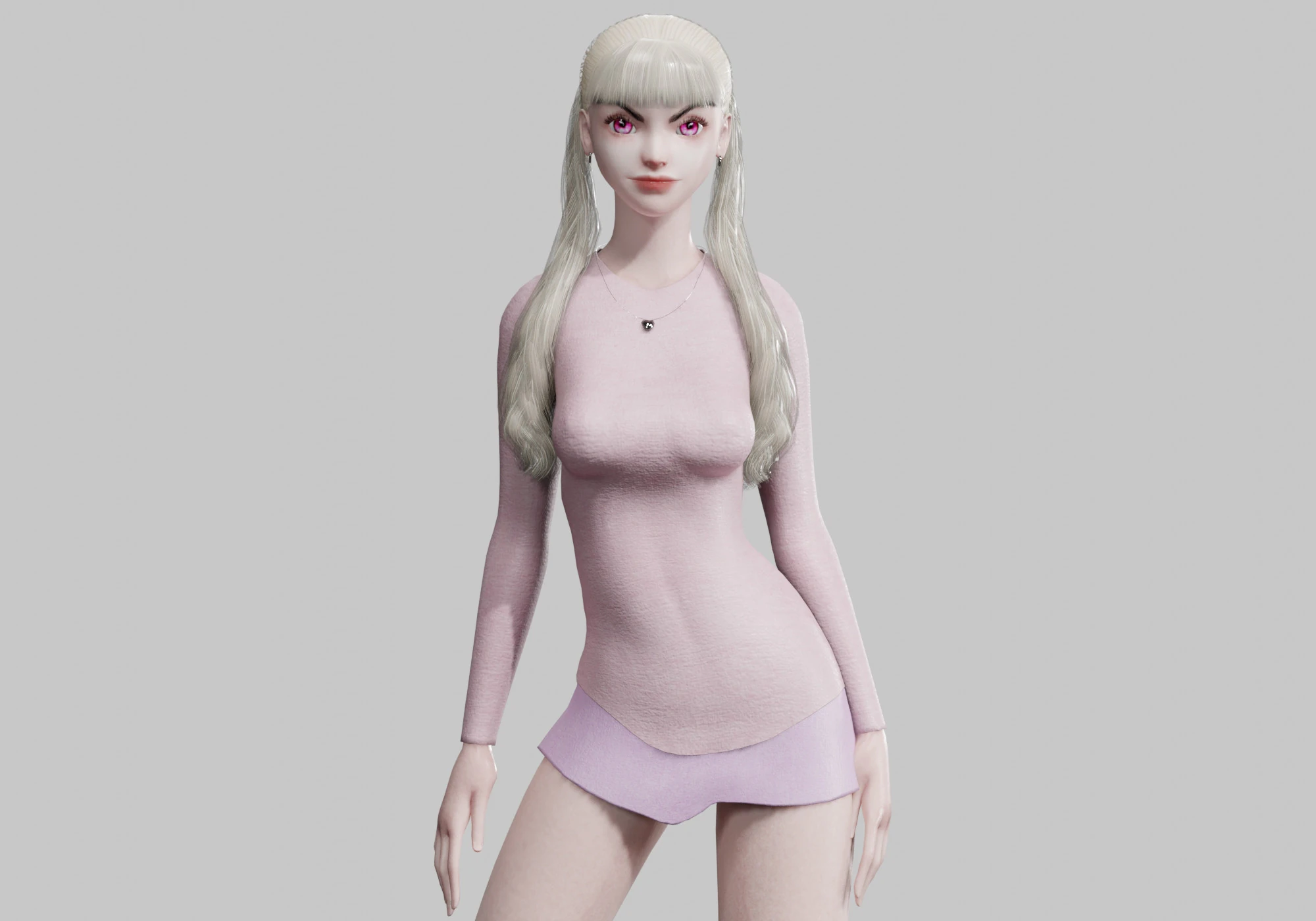 Basic cute Woman V31366 3D Model .c4d .max .obj .3ds .fbx .stl .blend 