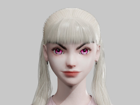 Basic cute Woman V31366 Model 3D