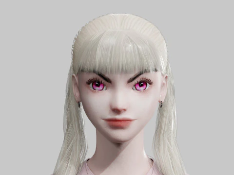 Basic cute Woman V31366 3D Model