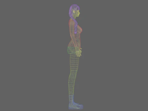 Basic cute Woman V31366 3D Model