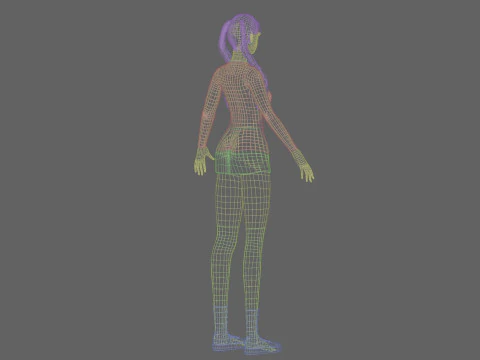 Basic cute Woman V31366 3D Model