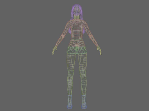 Basic cute Woman V31366 3D Model