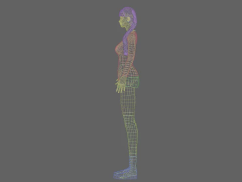 Basic cute Woman V31366 3D Model