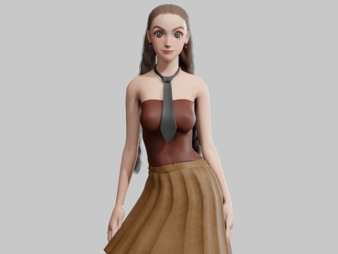 Basic sweet Woman V28290 3D Модель
