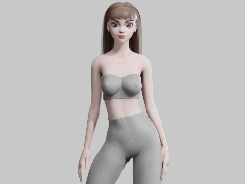 Beautiful Basic Woman V27917 3D Model