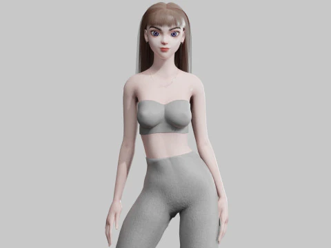 Mooie Basic Vrouw V27917 3D Model
