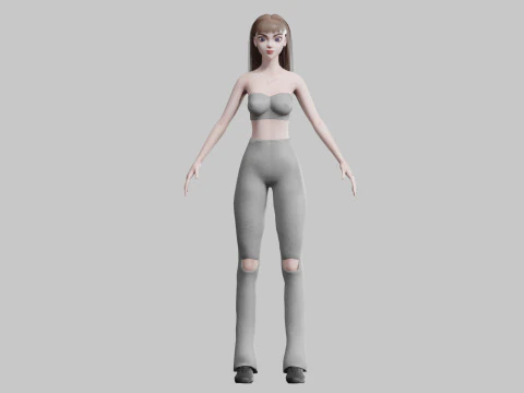 Beautiful Basic Woman V27917 3D Model