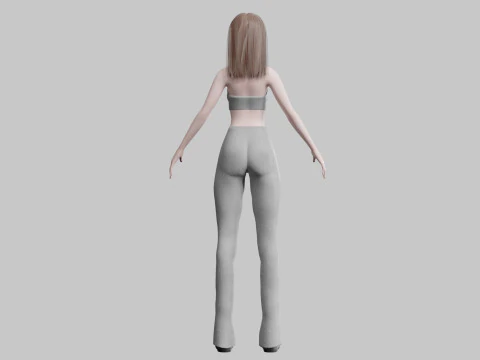 Beautiful Basic Woman V27917 3D Model