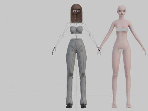 Beautiful Basic Woman V27917 3D Model