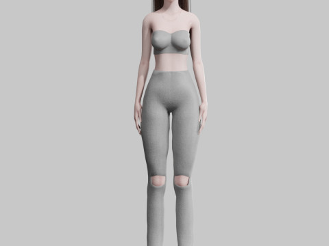 Beautiful Basic Woman V27917 3D 모델