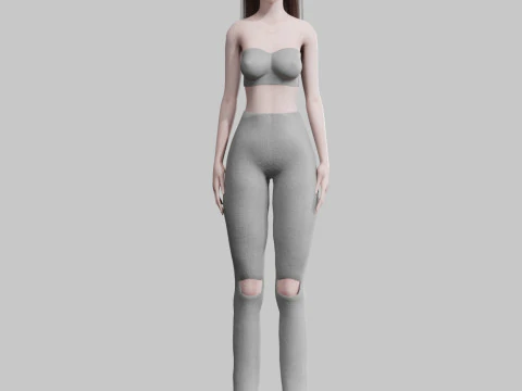 Beautiful Basic Woman V27917 3D Model