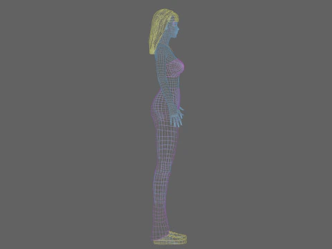Beautiful Basic Woman V27917 3D Model