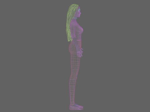 Beautiful cute Woman V32075 3D Model