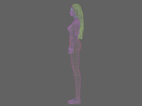 Beautiful cute Woman V32075 3D Model