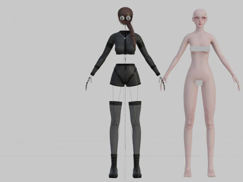 Mooie mooie vrouw V29452 3D Model