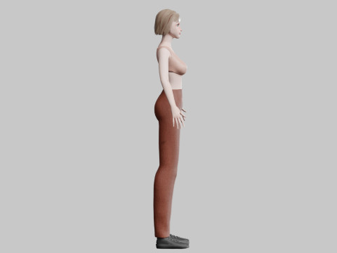 Cartoon cute Woman V32110 3D Модель